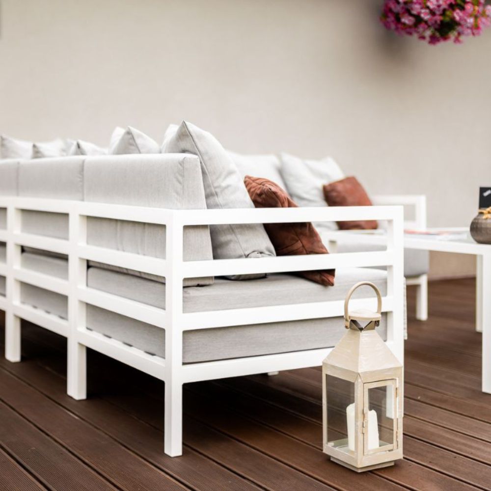 Modern biały zestaw tarasowy 2